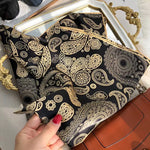 Noir Paisley  Silk Scarf