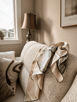 Ivory Camellia Silk Scarf