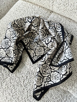 Chessboard Rose 65 cm silk scarf