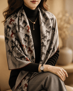 Ivory Equestrian Silk Scarf